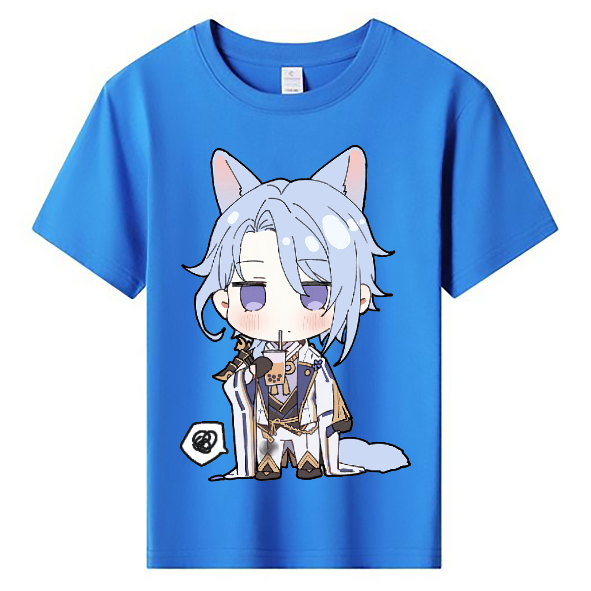 げんし神 神里綾人 かみさとあやと genshin Kamisato Ayato 綿100％キッズTシャツ（フロントプリント）
